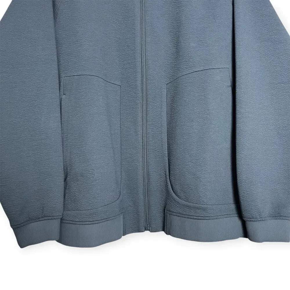 Lululemon Textured Spacer Bomber Jacket Gray Mens Size L Technical Pocket NWT